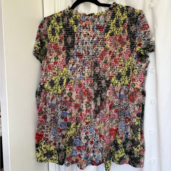Anthropologie XL Floral Blouse - Picture 5 of 7